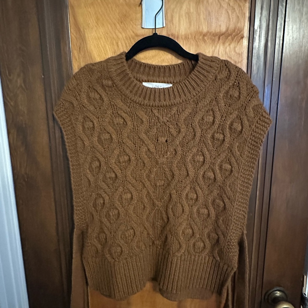 Loft Cable Knit Brown Sweater